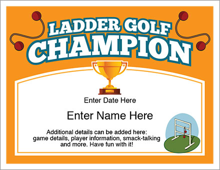 Free Printable Golf Certificates